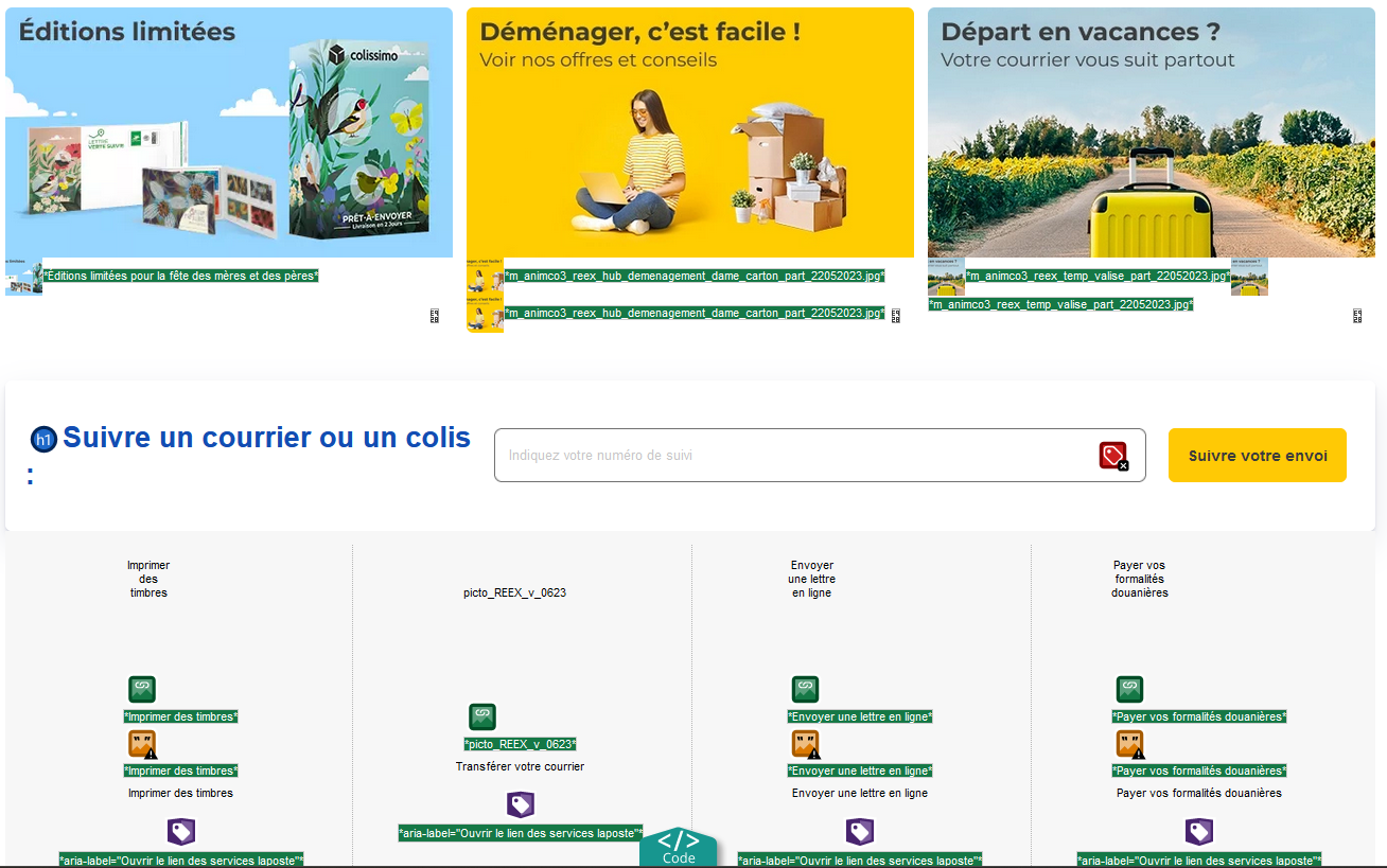 les textes alternatifs incohérents pour remplacer les images